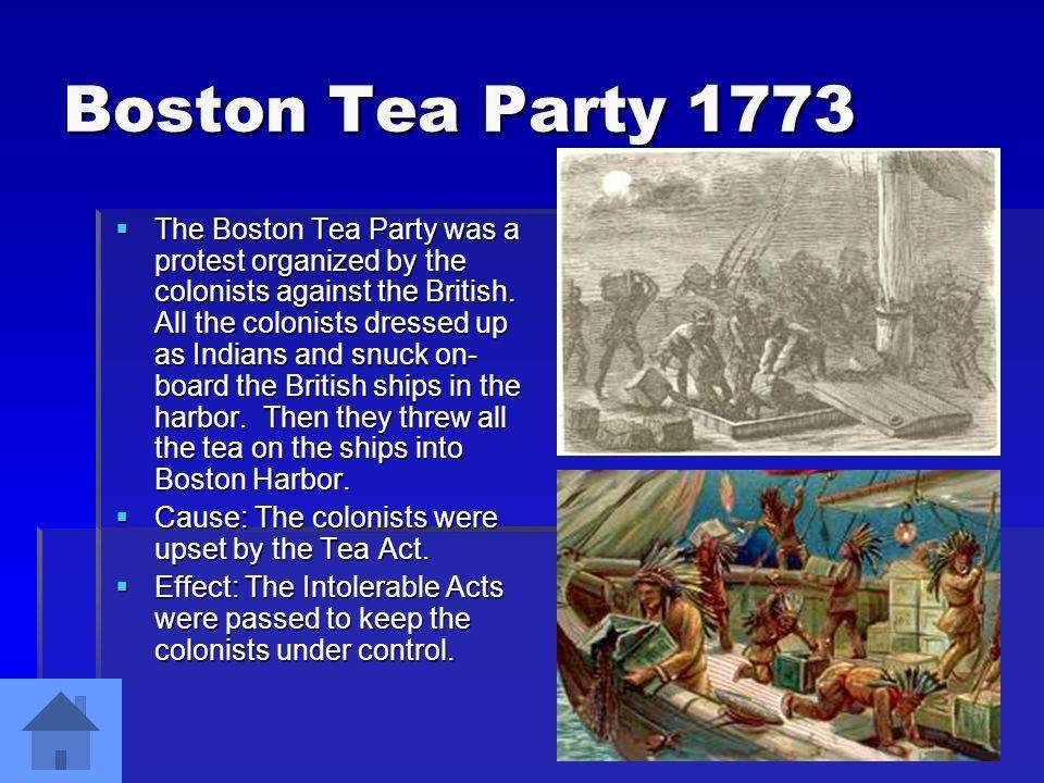 Бостонское чаепитие 1773 г кратко