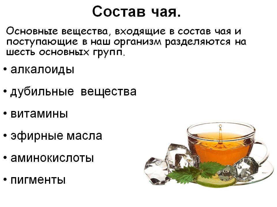 Какие вещества содержатся в черном чае