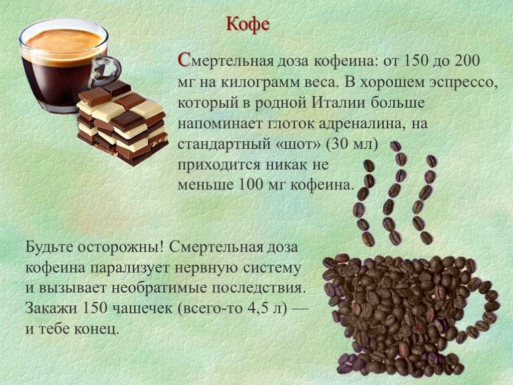 Последствия употребления кофе в больших количествах