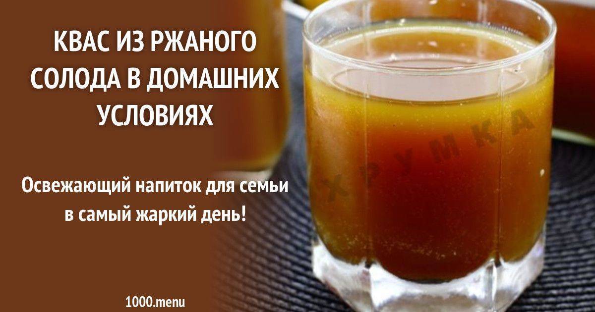 ✅ квас из ржаного солода – пошаговый рецепт - обедспб.рф