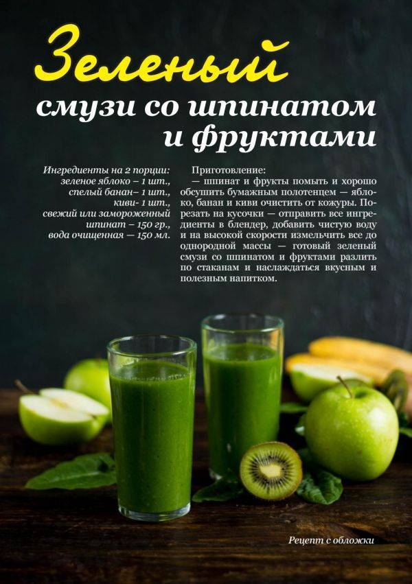 Рецепты зеленых смузи для похудения и бодрости