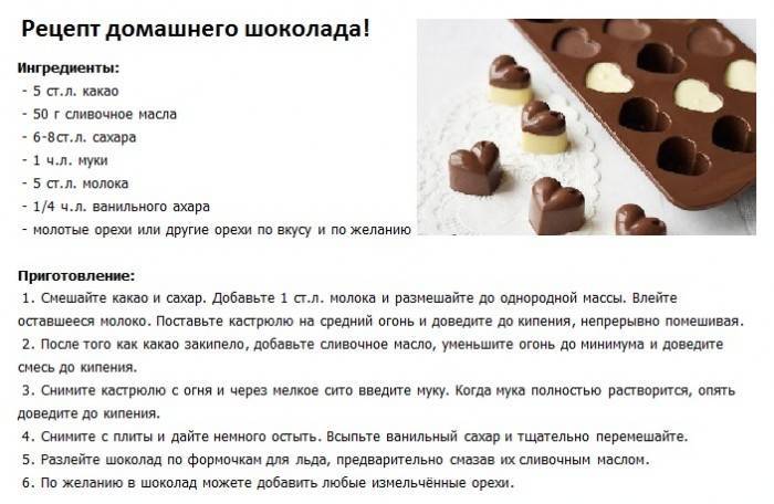 Шоколад из какао-порошка: технология изготовления, советы