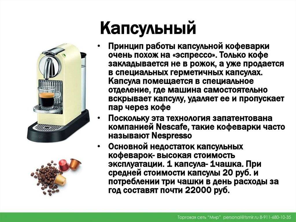 Кофеварка капсульного типа