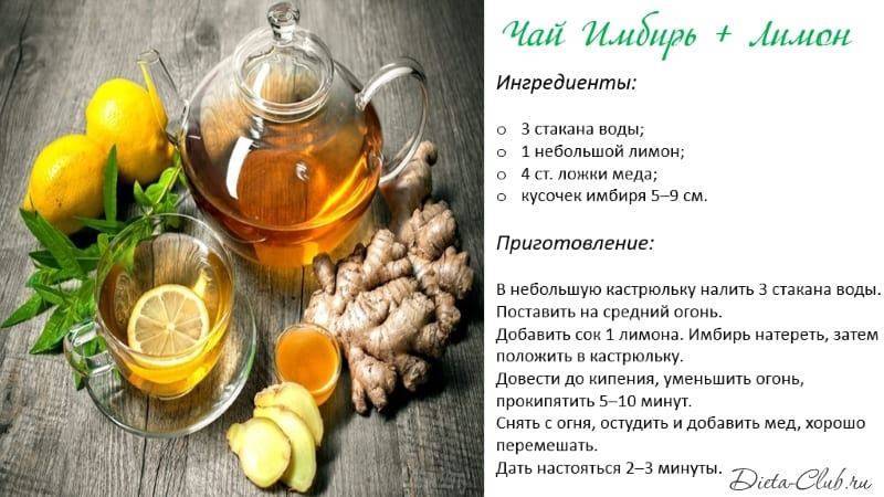 Имбирный чай: рецепты с лимоном, для похудения, для здоровья