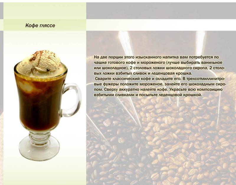 Кофе гляссе: рецепты и технология приготовления