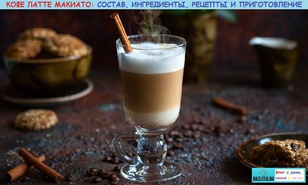 Кофе макиато, рецепт латте-макиато