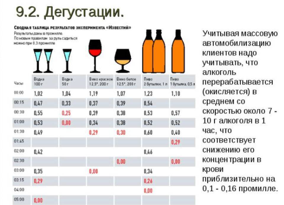 Через сколько времени после алкоголя можно за руль: как рассчитать содержание спирта в крови
