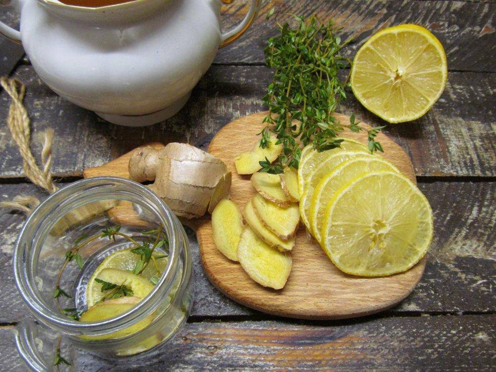Зеленый чай с имбирем лимоном и медом