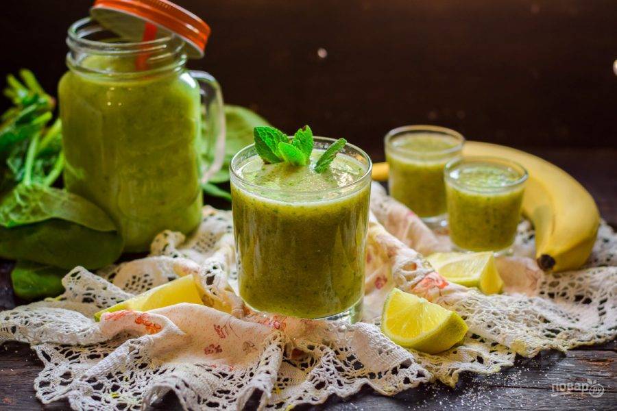 Зеленый смузи со шпинатом - 30 рецептов: смузи | foodini