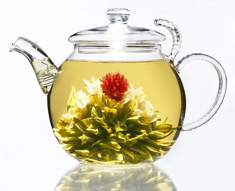 Как заваривать зеленый связанный чай который распускается как цветок