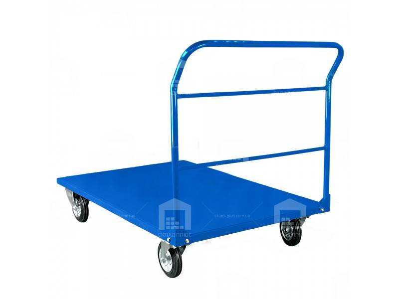 Тележка платформенная четырехколесная: складская гидравлическая платформа на колесах