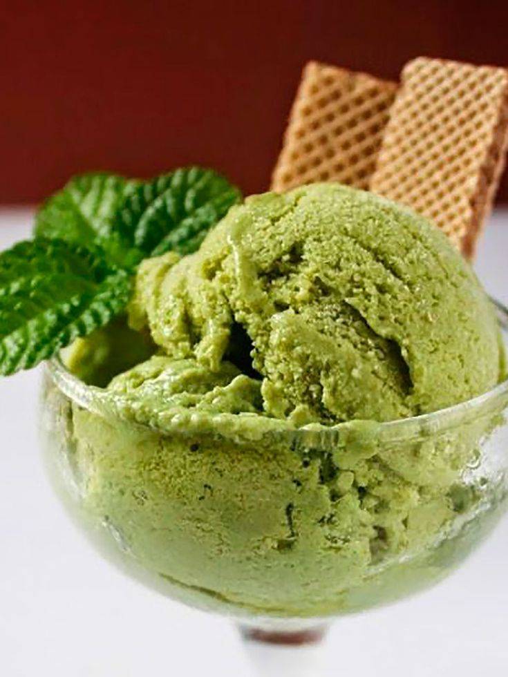Мороженое с зеленым чаем